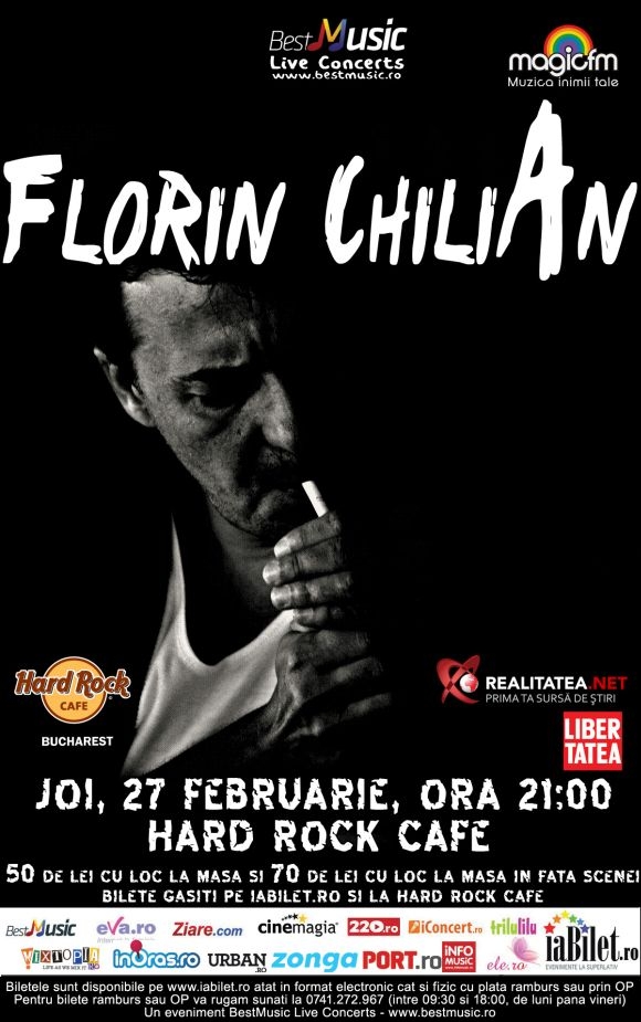 Concert Florin Chilian la Hard Rock Cafe, Bucuresti