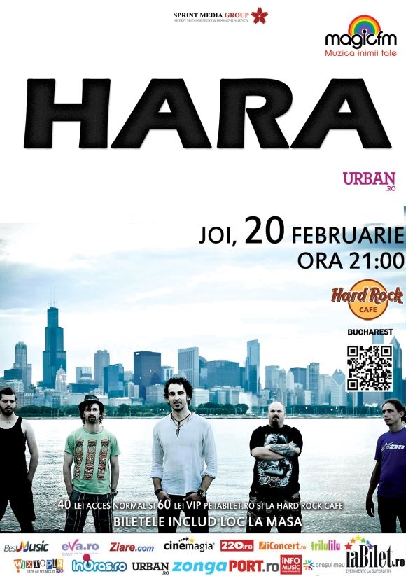 Concert Hara la Hard Rock Cafe din Bucuresti, 20 februarie 2014