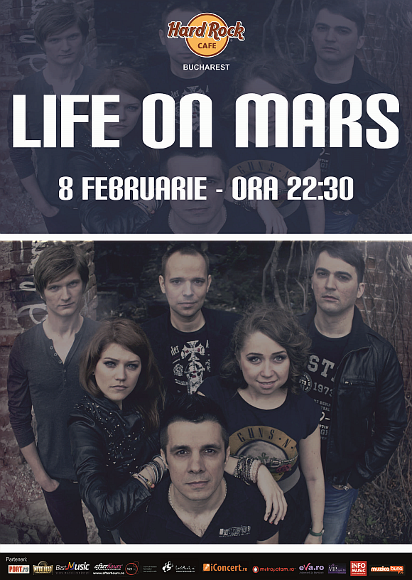 Concert Life On Mars la Hard Rock Cafe, 8 februarie 2014
