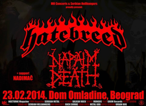 Concert Hatebeed si Napalm Death la Belgrad