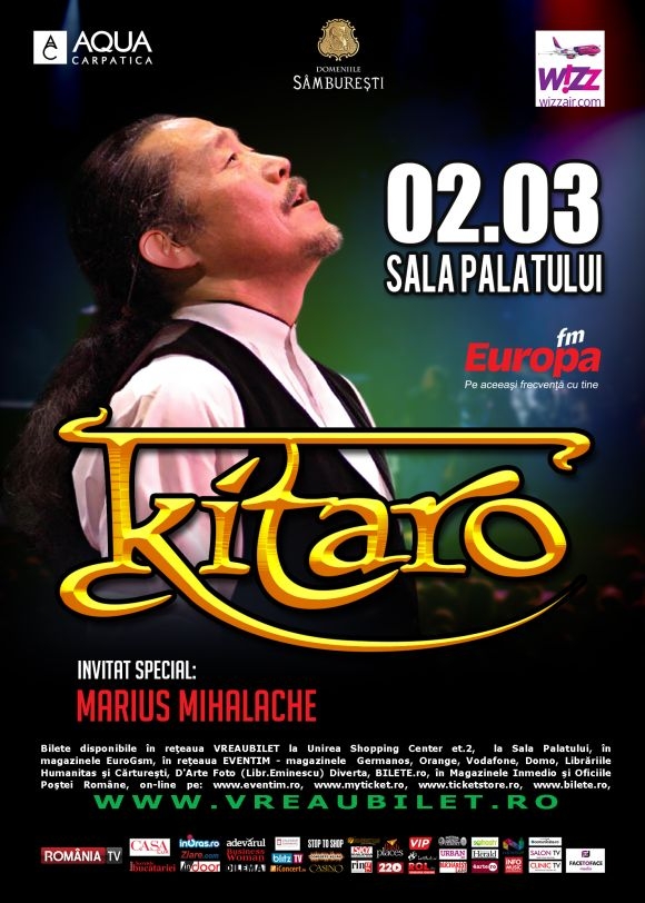 Kitaro il invita pe Marius Mihalache sa cante in deschiderea concertului de la Sala Palatului