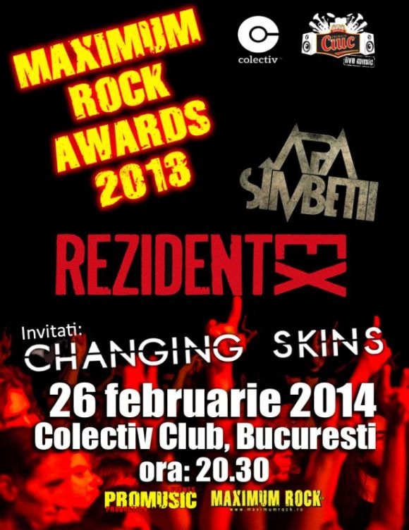 'Maximum Rock Awards 2013' in Club Colectiv din Bucuresti