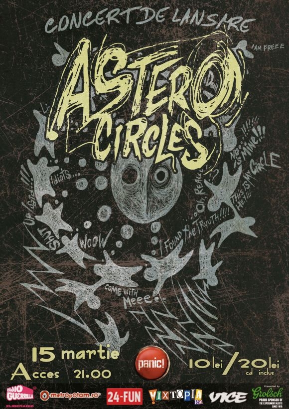 Astero lanseaza albumul Circles in Panic Club din Bucuresti