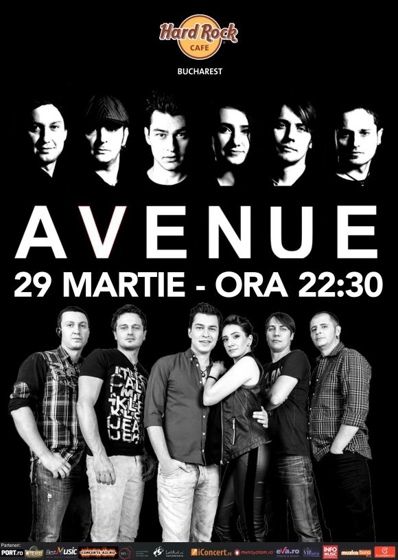 Concert Avenue la Hard Rock Cafe Bucuresti, 29 martie 2014