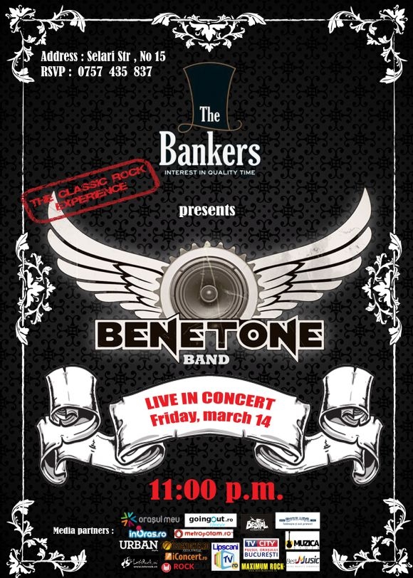 Concert Benetone Band in The Bankers, 14 martie 2014