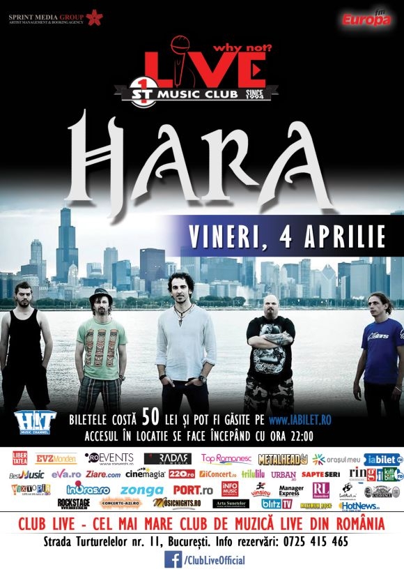 Concert Hara in Club Live din Bucuresti