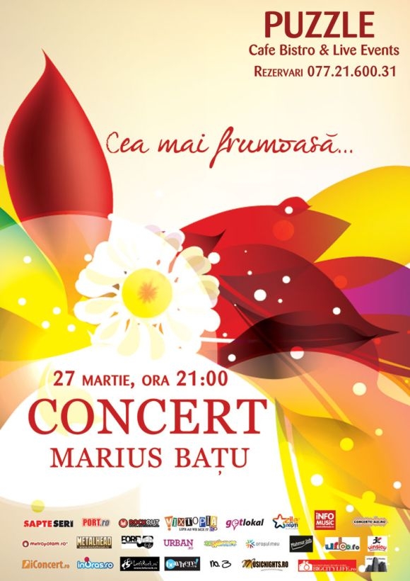 Concert Marius Batu in Club Puzzle din Bucuresti