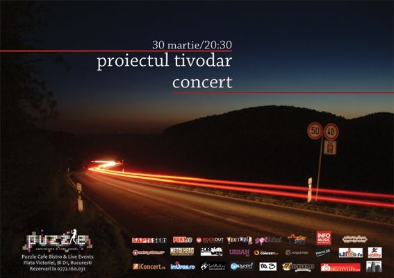 Concert Proiectul Tivodar in Club Puzzle din Bucuresti, 30 martie 2014