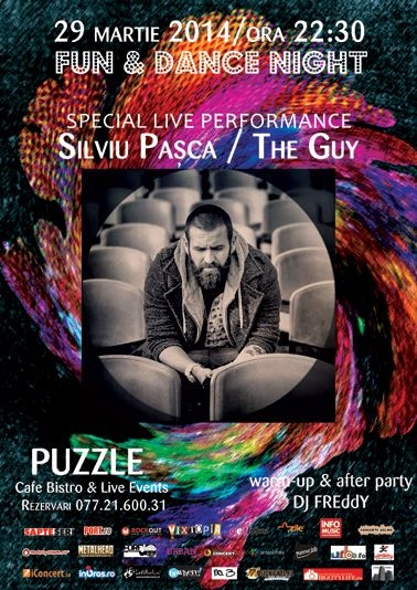 Concert Silviu Pasca – The Guy in Club Puzzle, 29 martie 2014