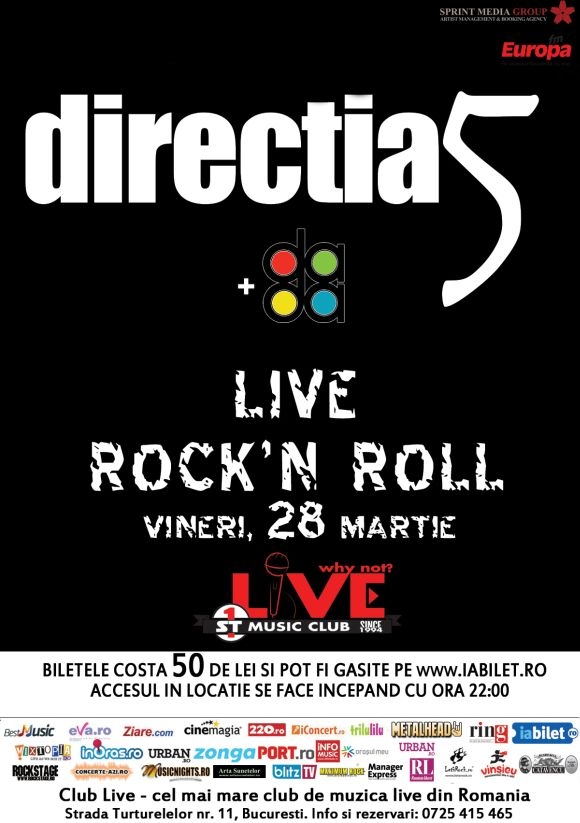 Live Rock’N Roll - concert Directia 5 in Club Live din Bucuresti