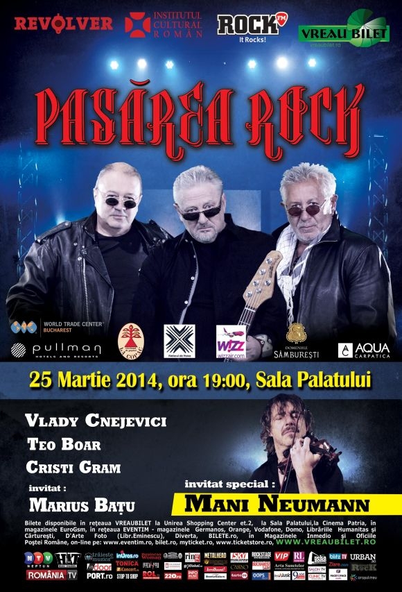 Mai sunt cateva zile pana la concertul Pasarea Rock la Sala Palatului