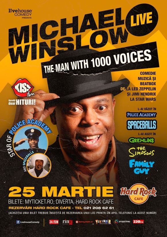 Stand-up comedy cu Michael Winslow Live la Hard Rock Cafe