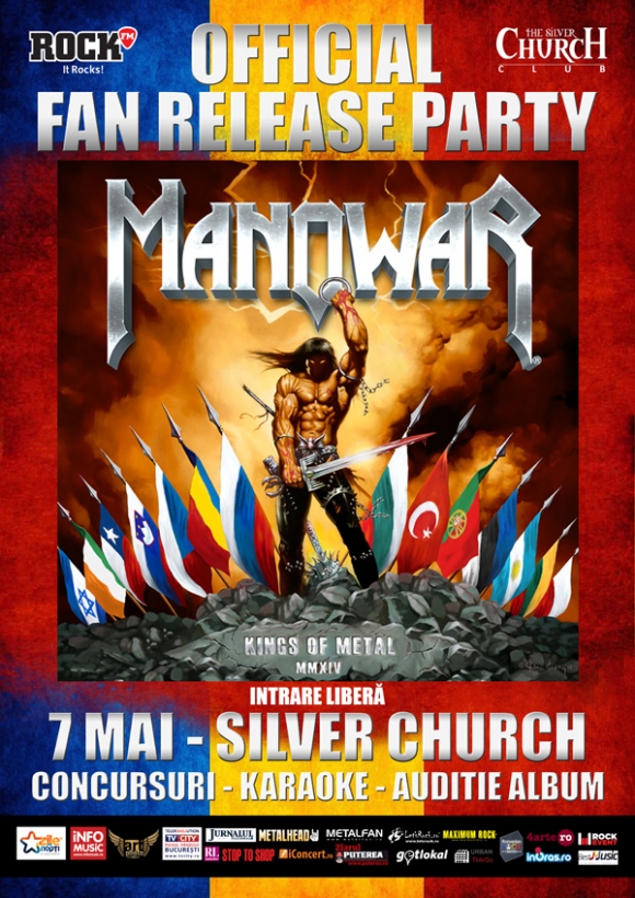 Release party Manowar – Kings Of Metal MMXIV pe 7 mai la Silver Church