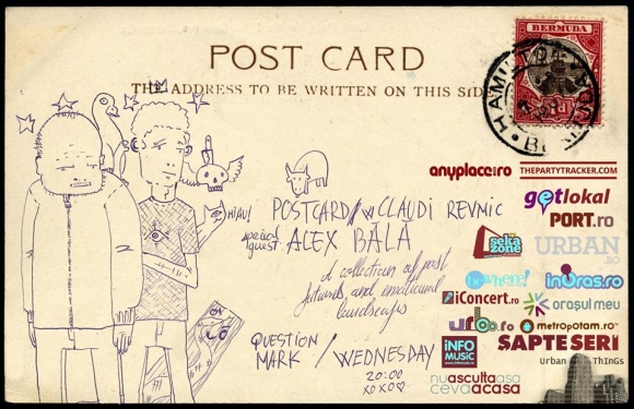 Postcard cu Claudiu Revnic si Alex Bala in Question Mark