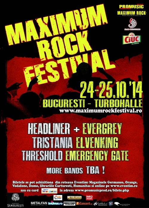 Evergrey este headliner confirmat pentru prima zi la Maximum Rock Festival 2014
