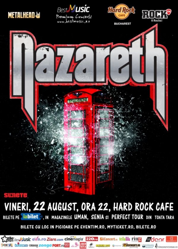 Nazareth aduc al 23-lea album din cariera la Bucuresti, la Hard Rock Cafe