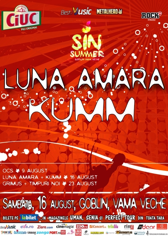 Concert Luna Amara si Kumm la Sin Summer, in Goblin din Vama Veche