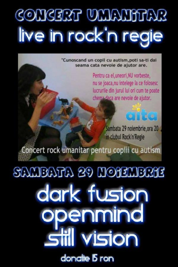 Concert umanitar cu Dark Fusion, OpenMind si Still Vision in Rock'n Regie