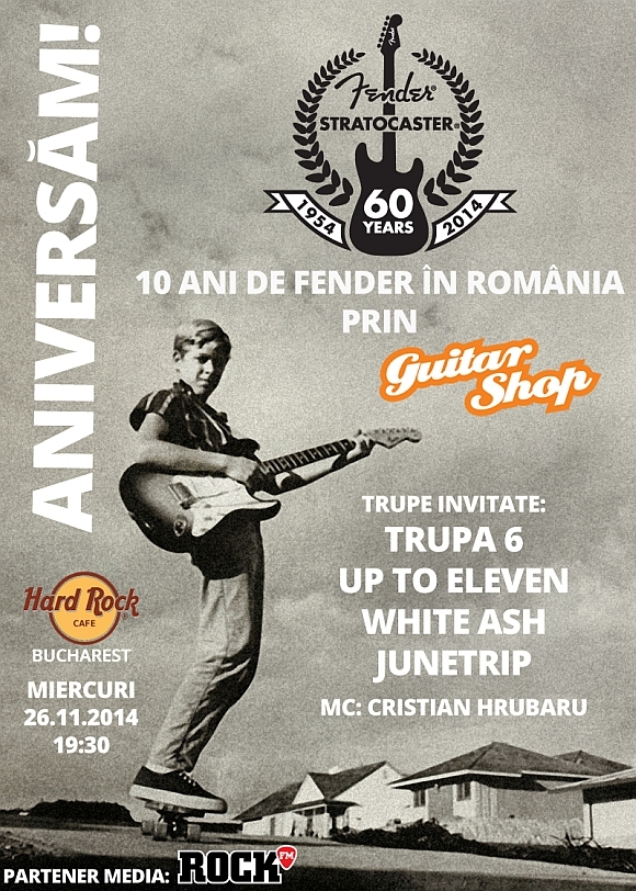 Concert Junetrip, White Ash, Up To Eleven si Trupa 6 la Hard Rock Cafe