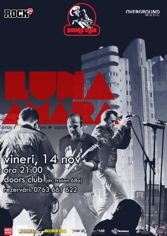 Concert Luna Amara in Doors Club din Constanta