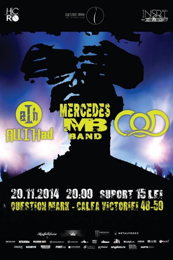 Concert Mercedes Band, C.O.D si All I Had in Question Mark