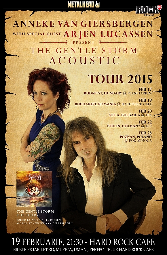 Concert Anneke Van Giersberegn (The Gathering) si Arjen Lucassen (Ayreon) la Hard Rock Cafe