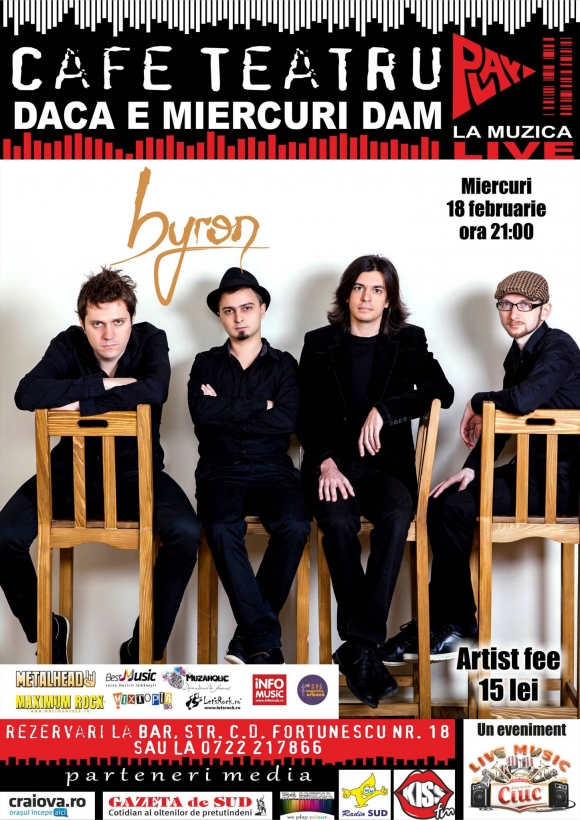 Concert byron in Cafe-Teatru Play din Craiova