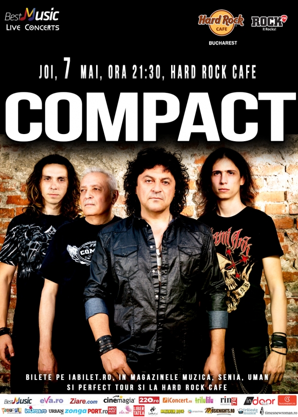 Compact canta piese de pe noul album la concertul din Hard Rock Cafe