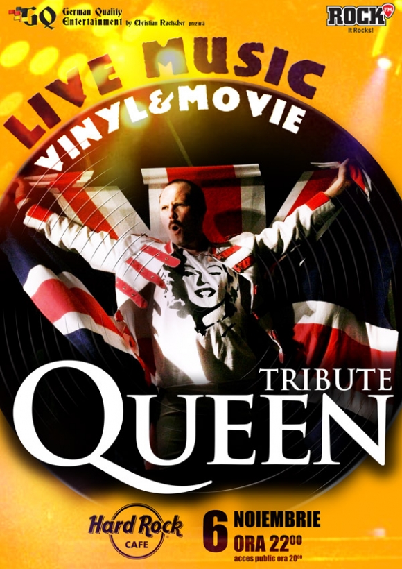 Tribute Queen la a doua editie „Live Music, Vinyl & Movie” in Hard Rock Cafe