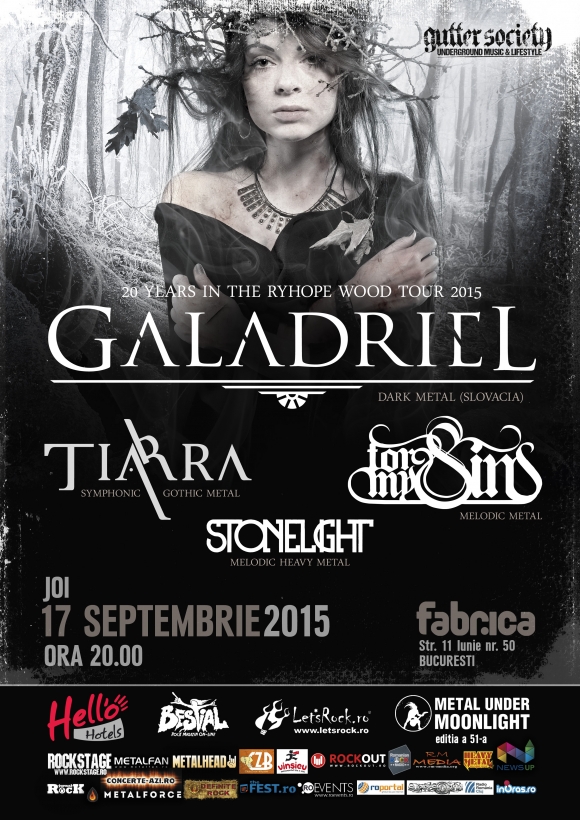 Tiarra, StoneLight si For My Sins in deschiderea concertului Galadriel din 17 septembrie