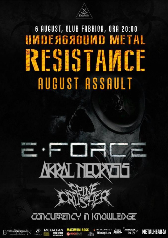 Underground Metal Resistance August Assault in Club Fabrica