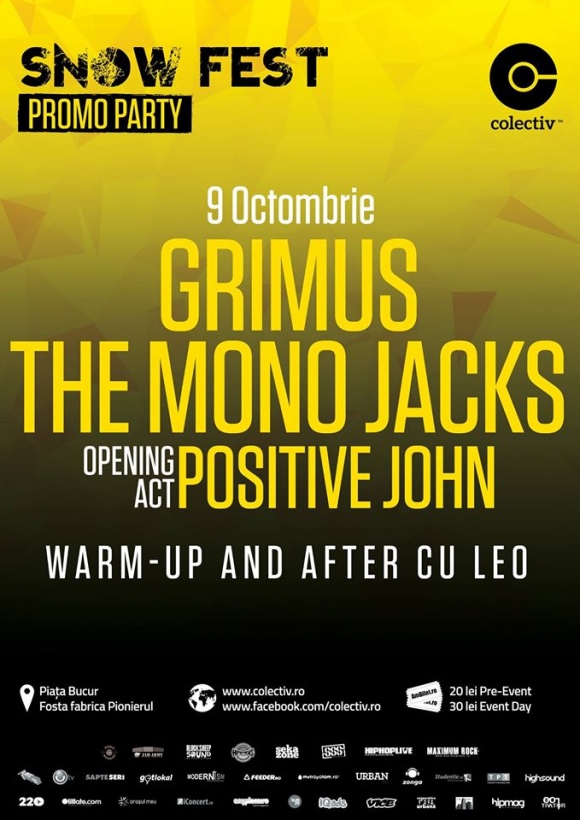 Grimus, The Mono Jacks si Positive John la Snow Fest Promo Party