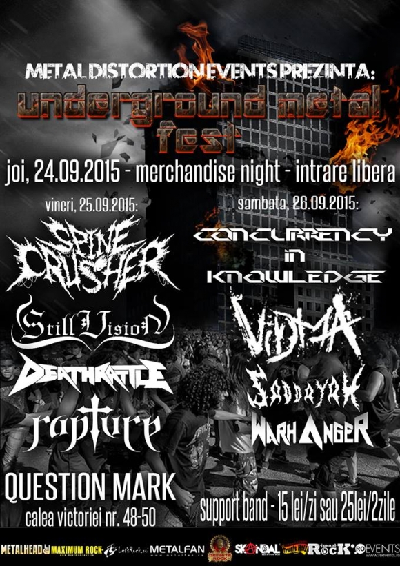 In curand incepe Underground Metal Fest 2015