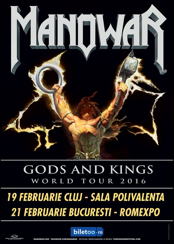 Manowar confirma doua showuri in Romania pentru turneul Gods And Kings World Tour 2016