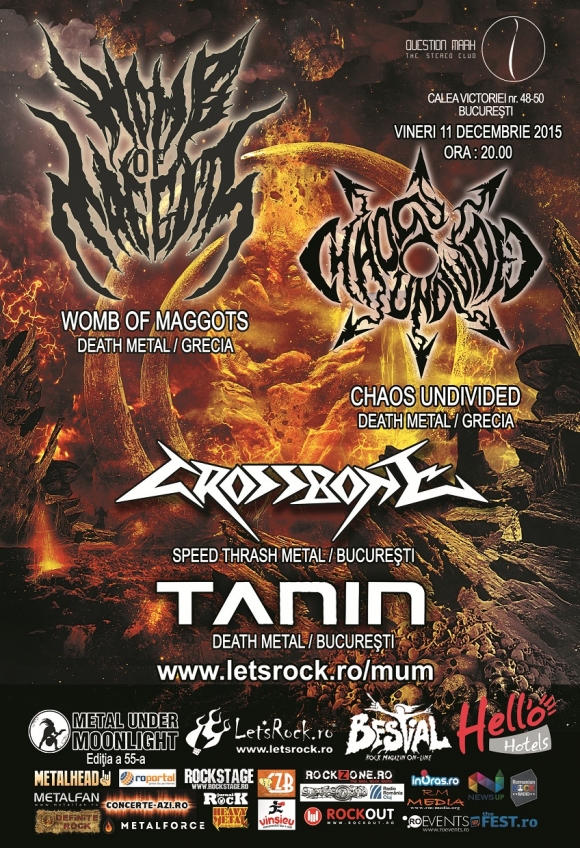 Concert Womb of Maggots pe 11 decembrie la Bucuresti