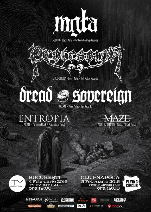 Concertul Mgla, Procession, Dread Sovereign, Entropia si Maze de la Bucuresti se muta la TY Event Hall