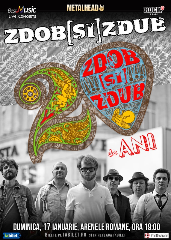 Concertul aniversar Zdob si Zdub 20 de ani se reprogrameaza pe 17 ianuarie 2016