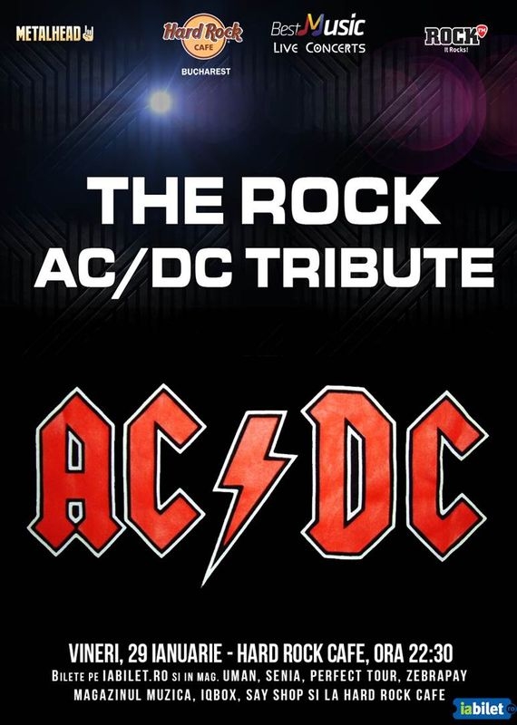 Concert THE ROCK - tribut AC/DC la Hard Rock Cafe