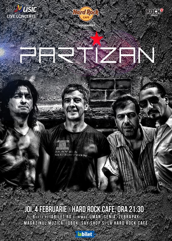 Trupa Partizan canta la Hard Rock Cafe din Bucuresti
