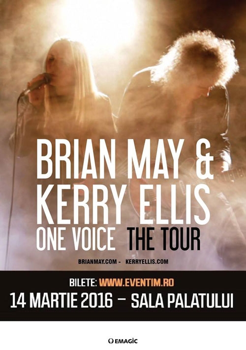 Brian May (Queen) si Kerry Ellis concerteaza la Sala Palatului