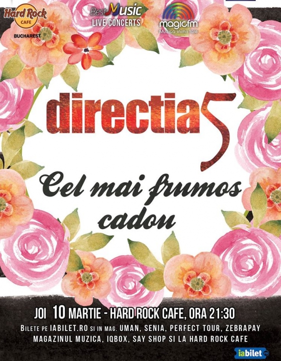 Concert Directia 5 la Hard Rock Cafe, Bucuresti