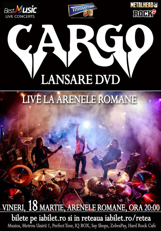 Trupa Cargo lanseaza printr-un concert, DVD-ul 'Cargo Live la Arenele Romane'