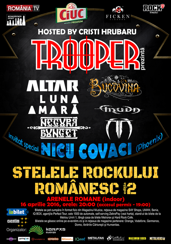 Backstage pass pentru concertul Stelele Rockului Romanesc