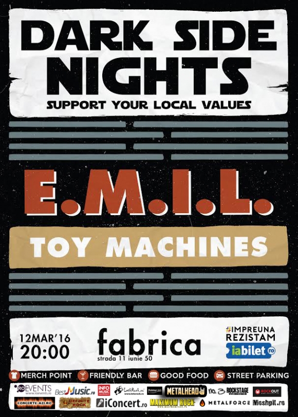 Concert E.M.I.L. si Toy Machines in Club Fabrica