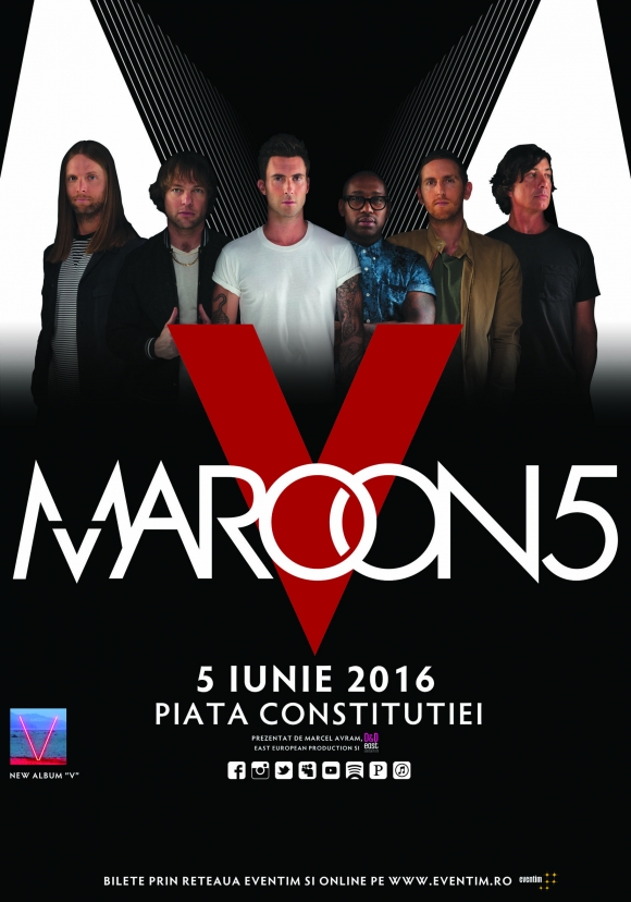 Primul concert Maroon 5 din Romania in Piata Constitutiei