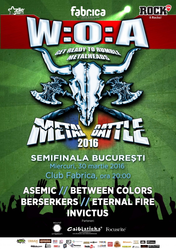 Semifinala Bucuresti “Wacken Metal Battle”, in Club Fabrica