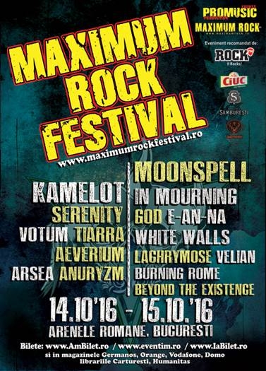 Spotul oficial Maximum Rock Festival 2016