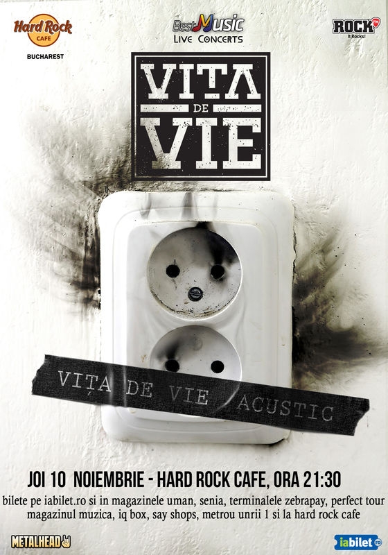 Concert acustic Vita de Vie pe 10 noiembrie, la Hard Rock Cafe din Bucuresti