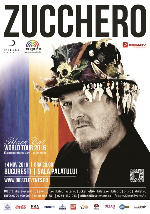 Zucchero canta la Bucuresti peste 4 zile in cadrul turneului Black Cat
