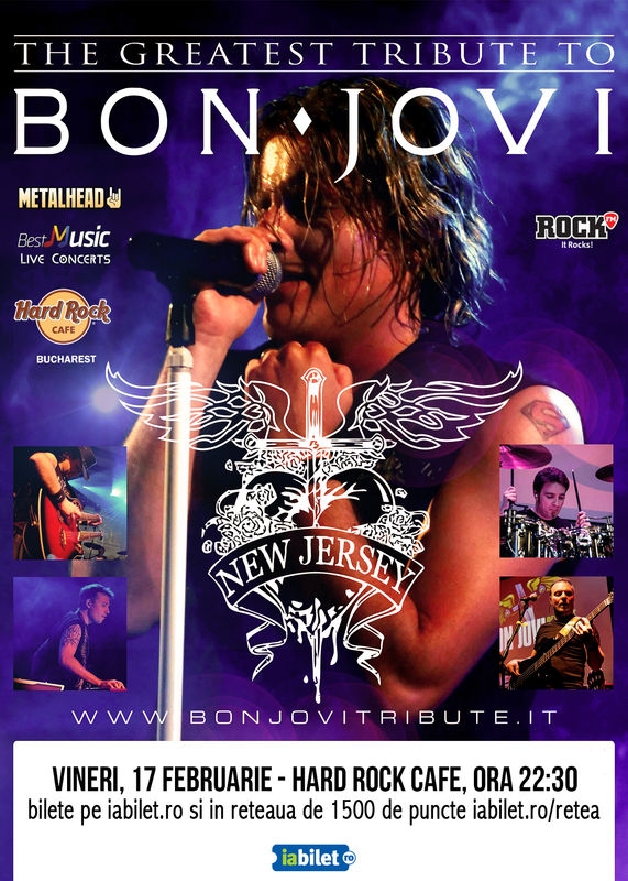 Trupa New Jersey - tribut Bon Jovi, vine din Italia la Hard Rock Cafe pe 17 februarie